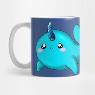 Cute Turquoise Narwhal Mug